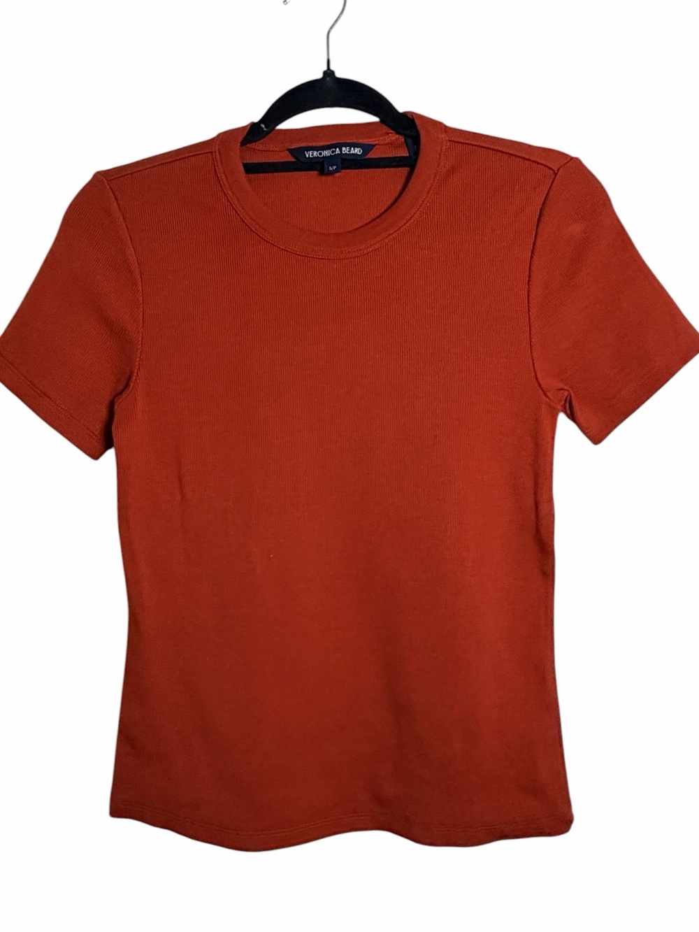 Veronica Beard Pruitt Crewneck Ribbed Short Sleeve Tee - Picture 2 of 4
